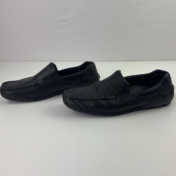 Merrell Black Pebbled Leather Slip-On Loafers - Picture 5 of 11